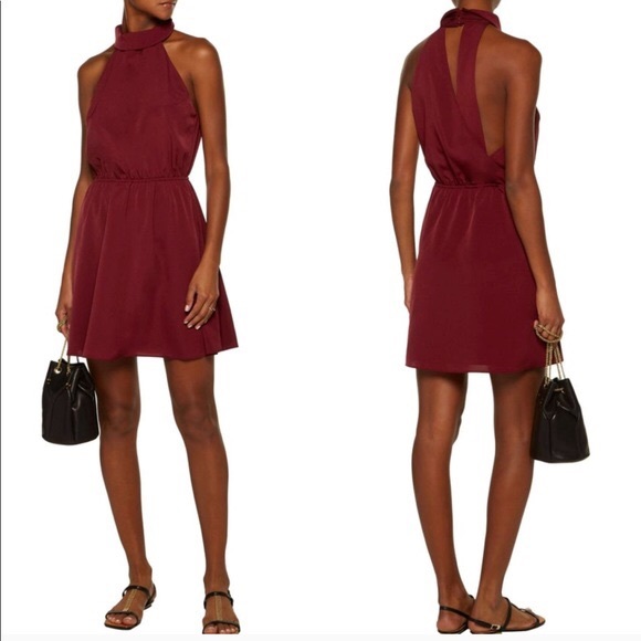 H A U T E H I P P I E: Crepe de Chine Halter Dress - Picture 8 of 8